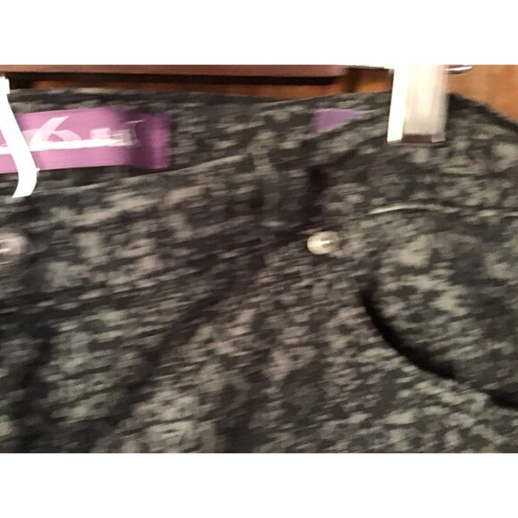Gloria Vanderbilt Amanda Gray Stretch Jeans Sz 16P Geometric Print 5 Pockets Vtg - Picture 3 of 9